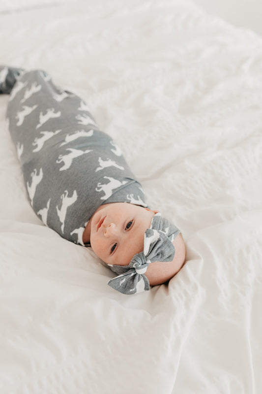 Copper Pearl Knitted Swaddle Blanket Colt