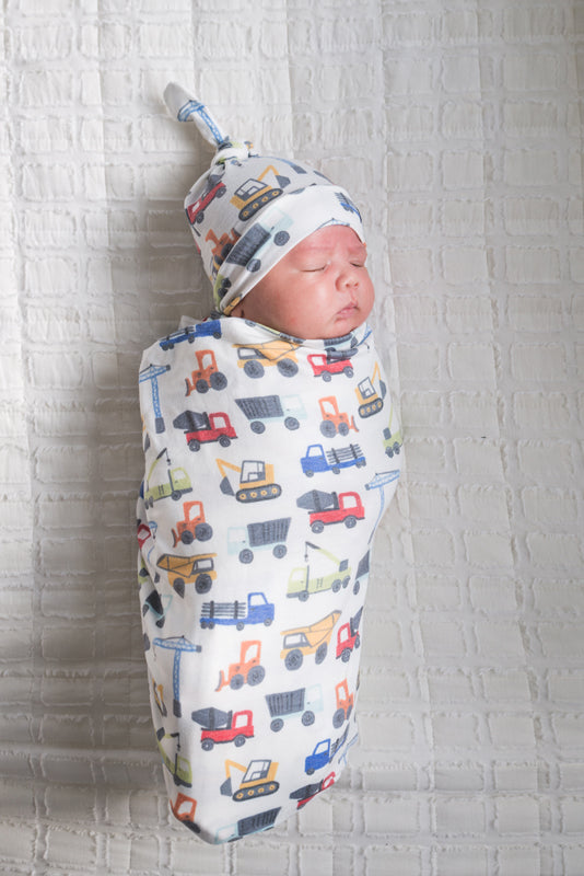 Copper Pearl Knitted Swaddle Blanket Diesel