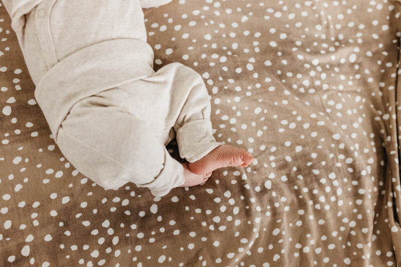 Copper Pearl Knitted Swaddle Blanket Fawn