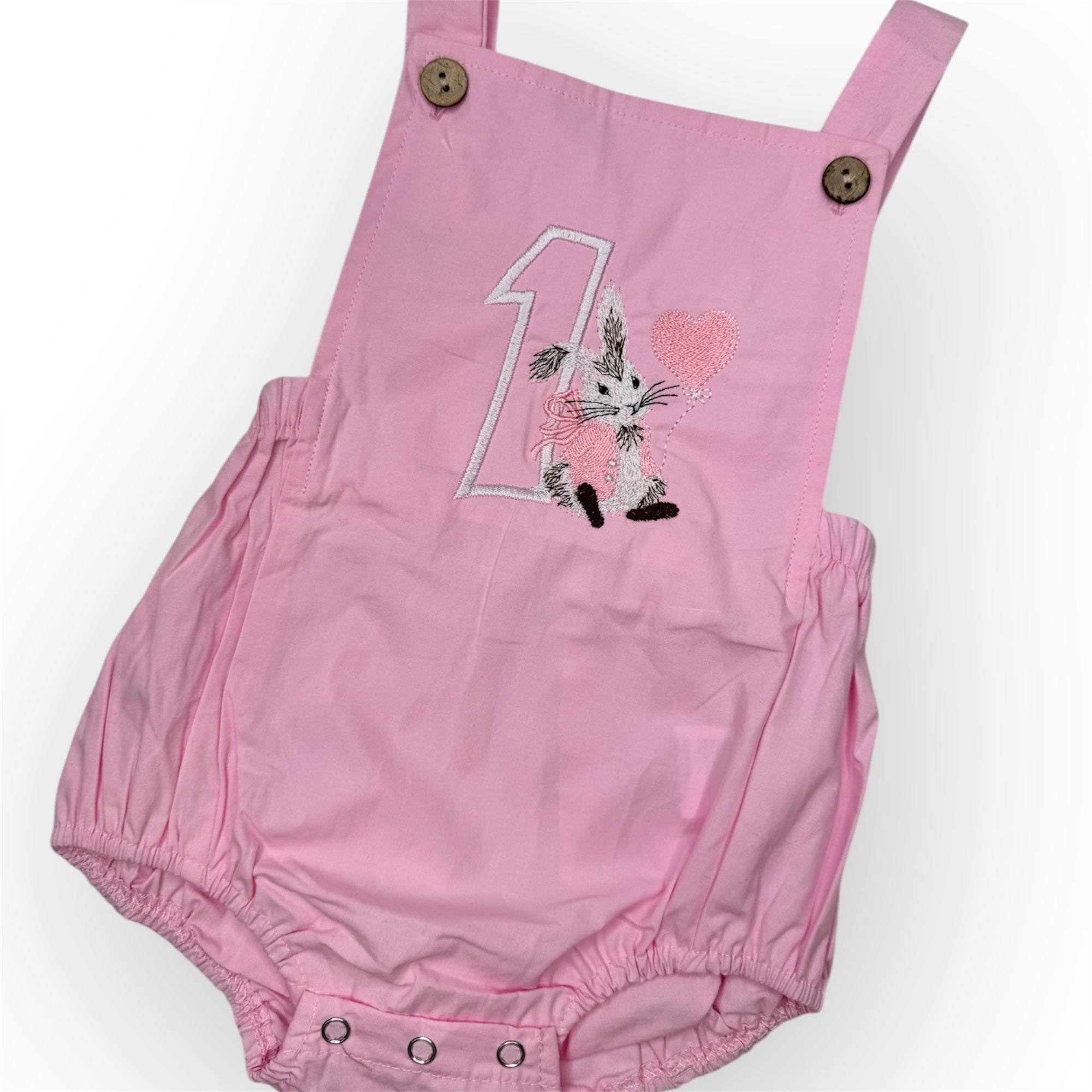 Birthday Bunny Heart Romper