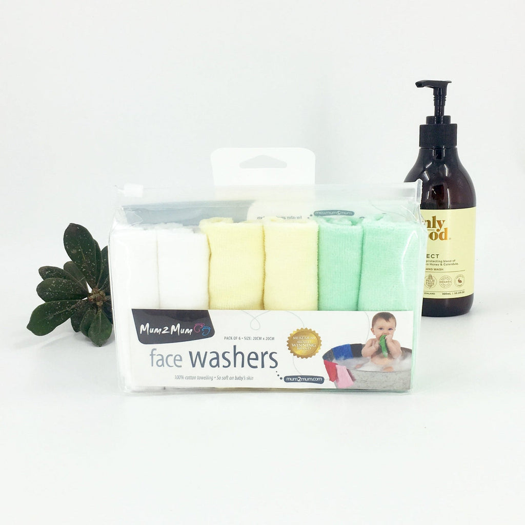 Cotton Facewashers / Reusable Wipes - Pack of Six