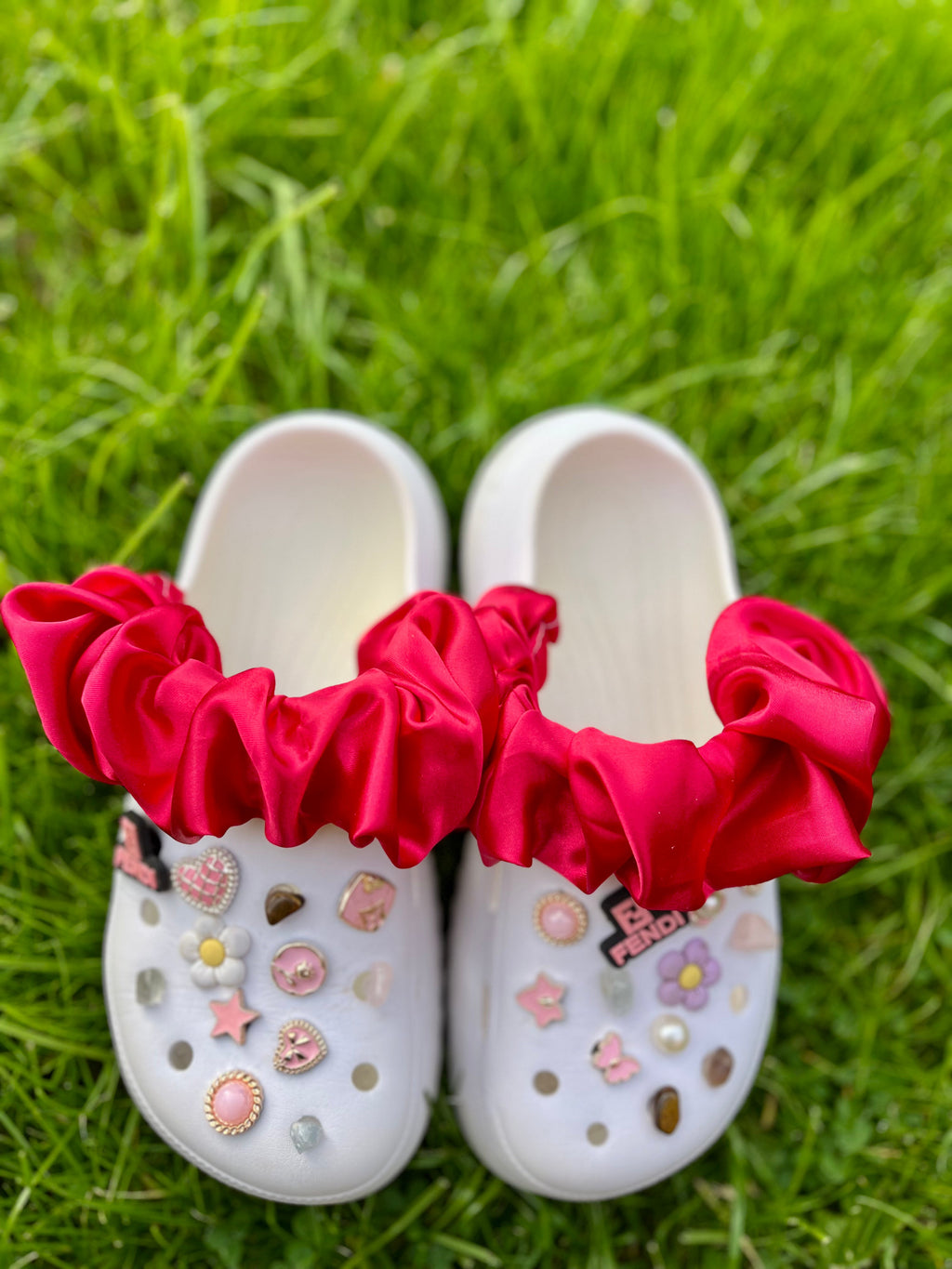 Croc strap scrunchies