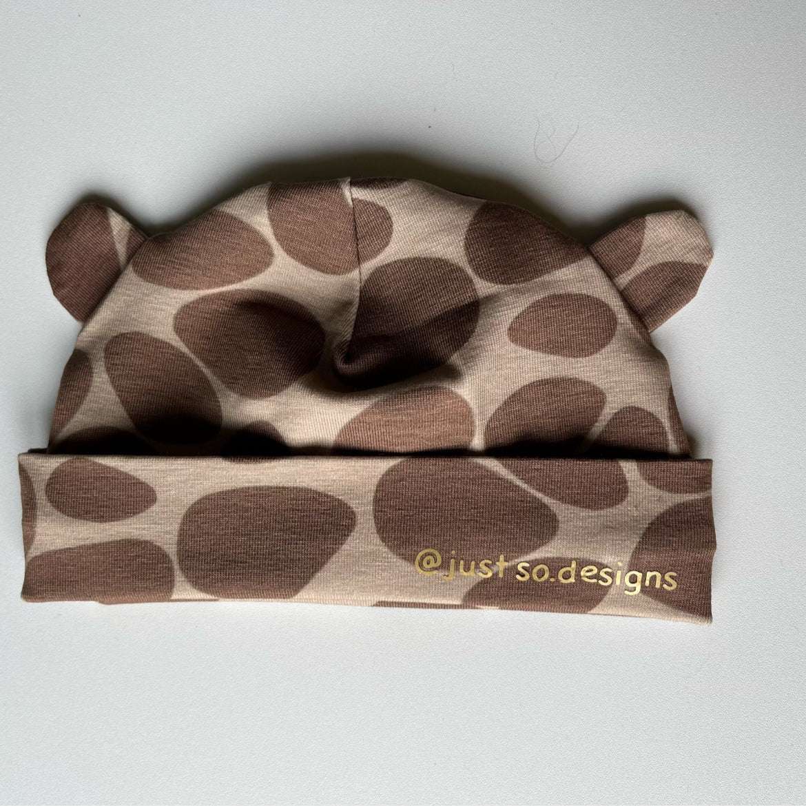 Giraffe Print Newborn Hat