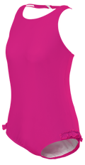 Girl's Halterneck Swimsuit in Thai Pink - Eco