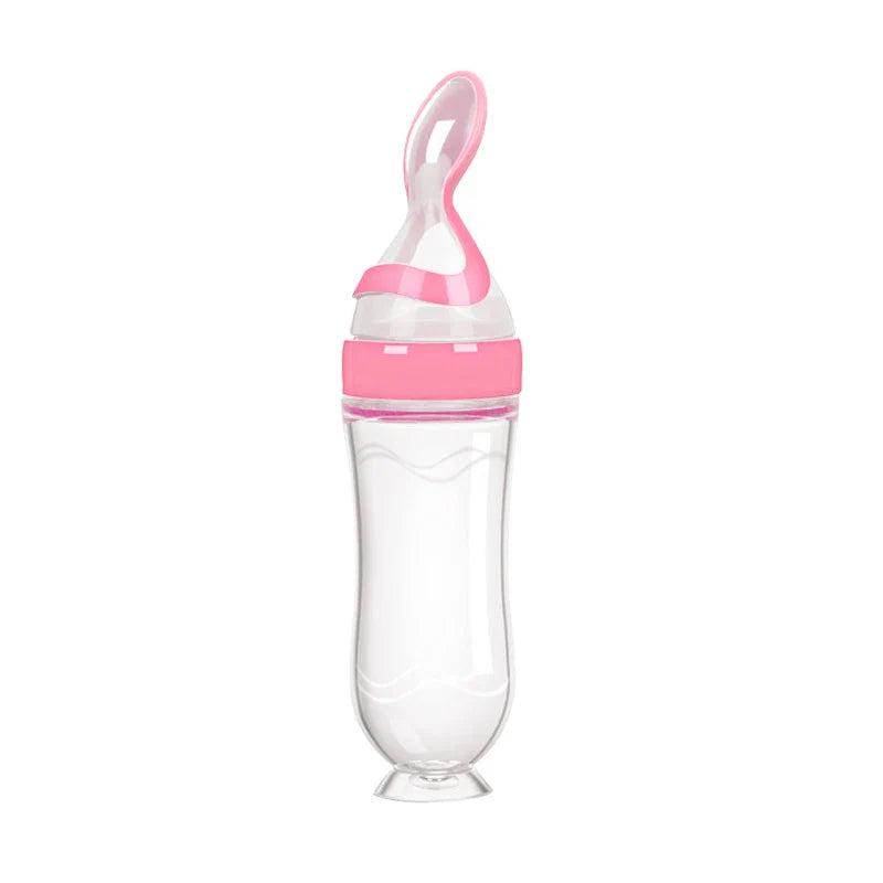 Softuru Baby Feeding Bottle – Silicone Spoon Milk & Cereal Feeder