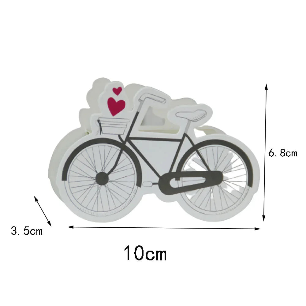 Baby Carriage Favor Boxes 10 Pack - Pastel Paperboard with Ribbon