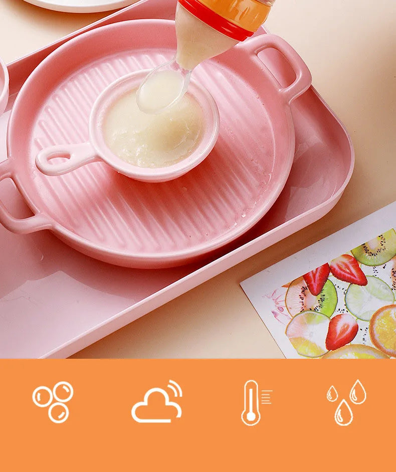 Softuru Baby Feeding Bottle – Silicone Spoon Milk & Cereal Feeder