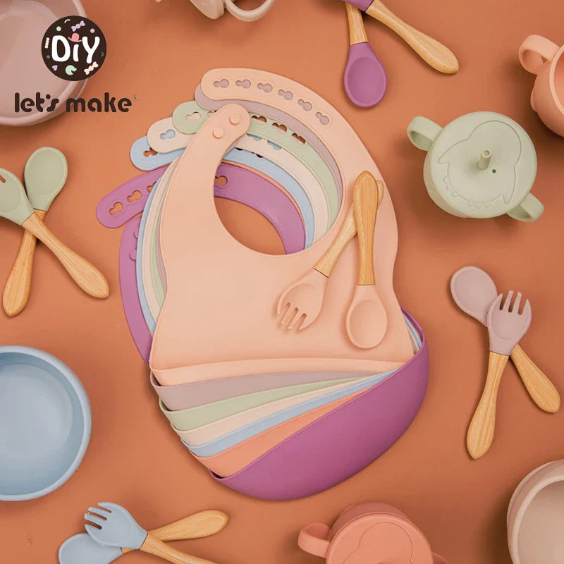 Silicone Baby Feeding Set – 5-Piece Suction Bowl & Utensils BPA-Free