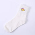Embroidered Dinosaur Cotton Tube Socks