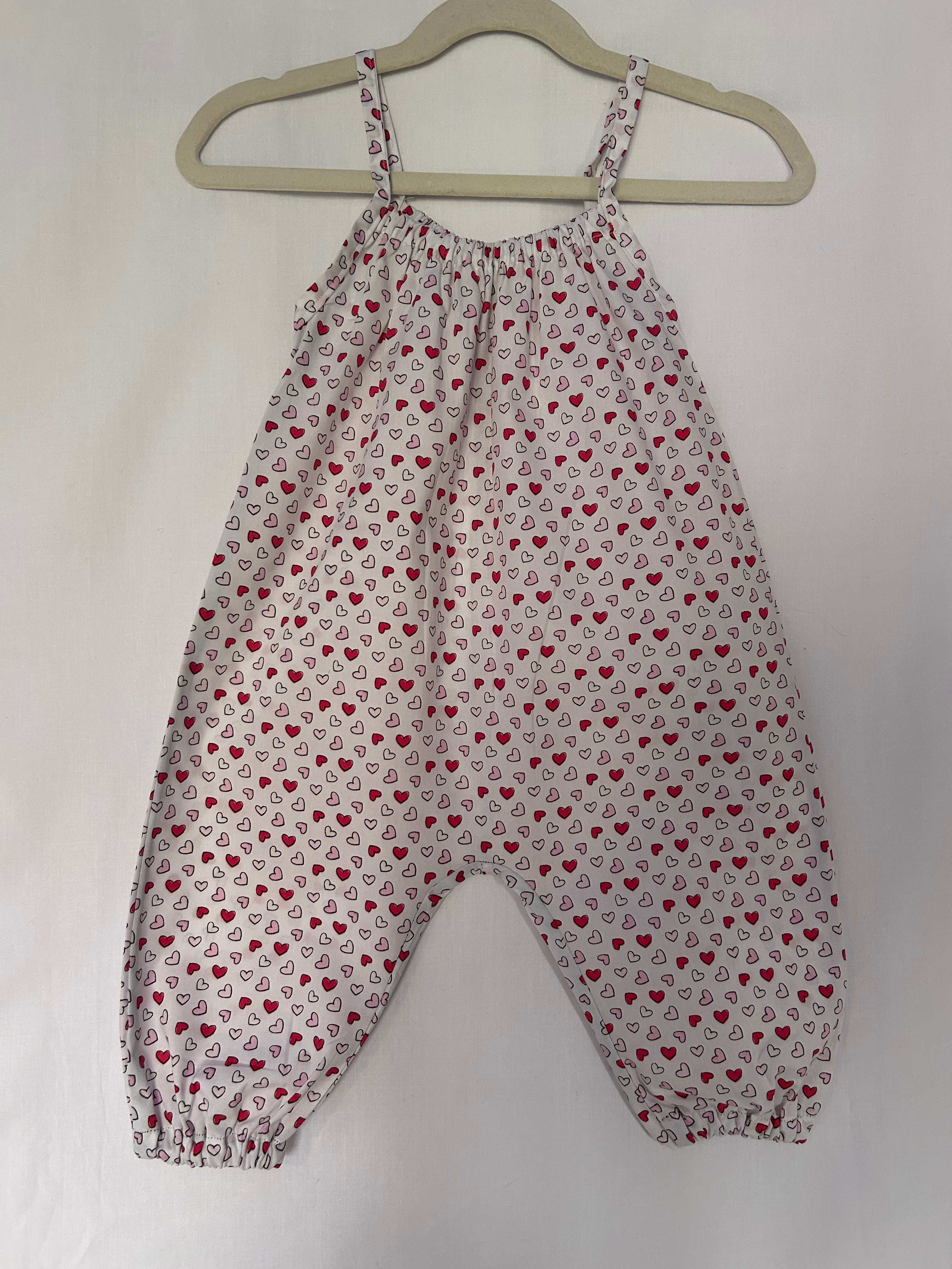 Hearts Cotton Romper