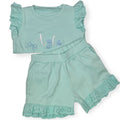 Frill Broderie Personalised Top And Shorts