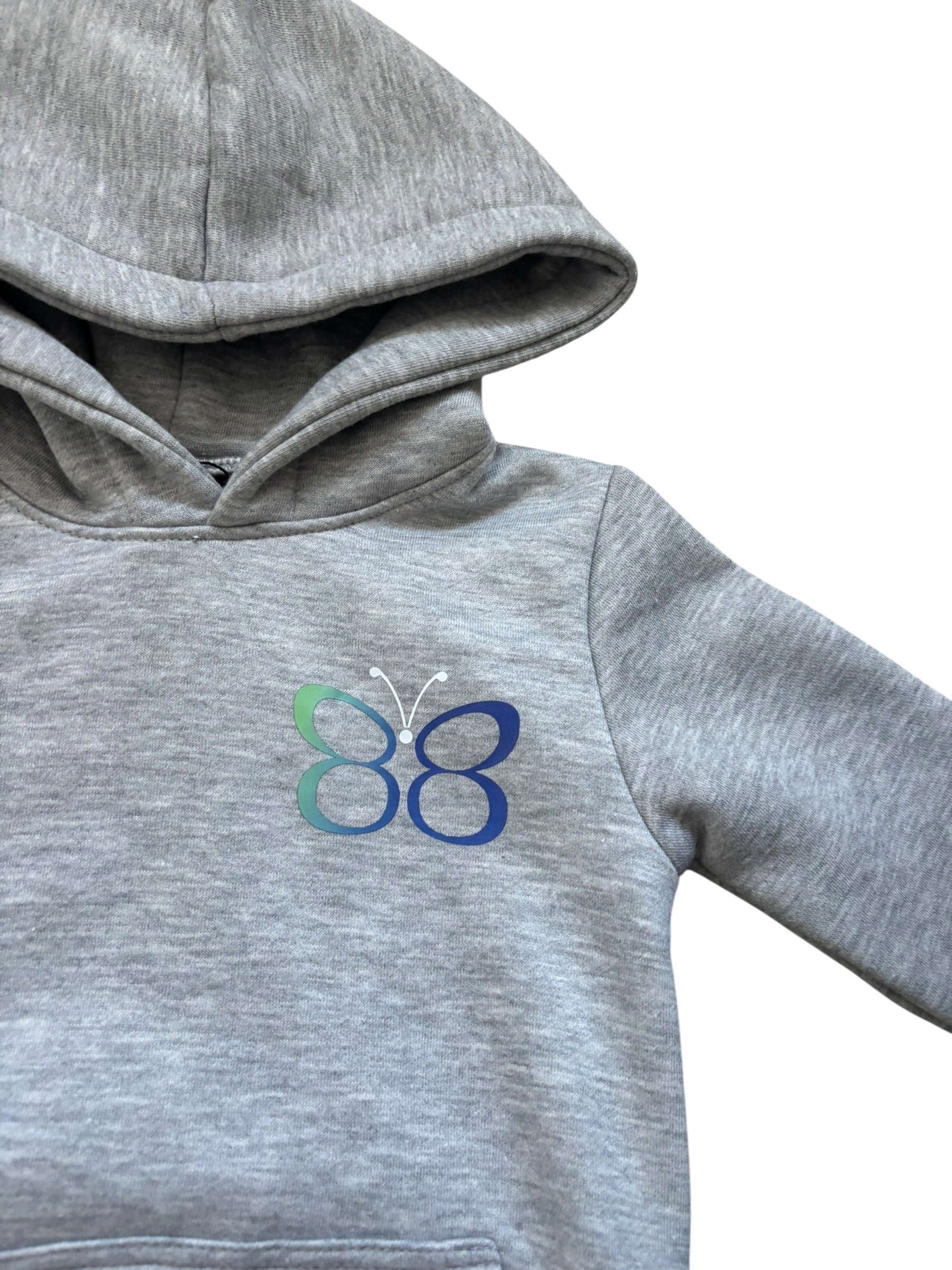 Kids Unisex Luxury Fleece Lined Basic Hoodie & Tracksuit Bottoms Set 2-6Y