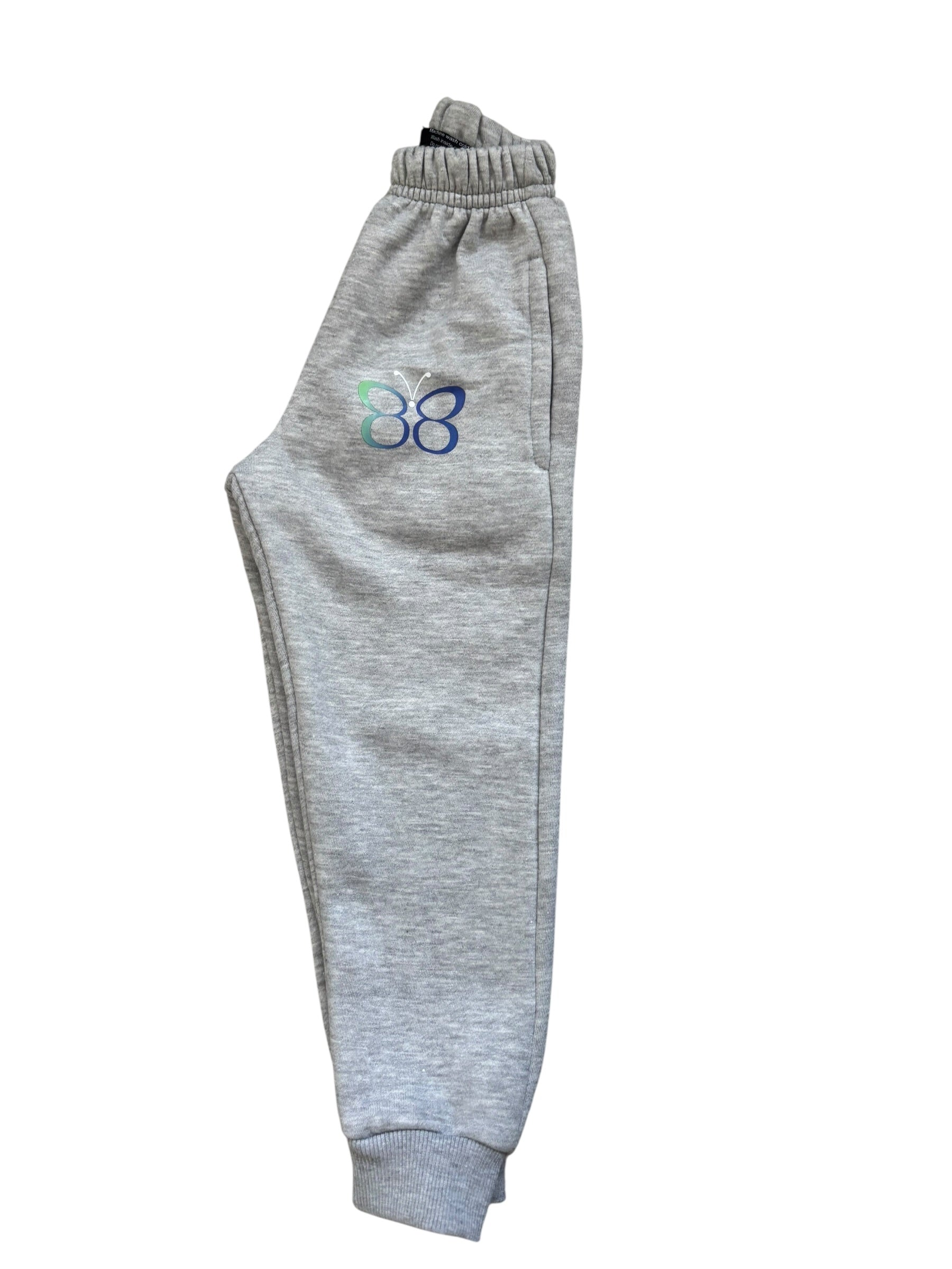 Kids Unisex Luxury Fleece Lined Basic Hoodie & Tracksuit Bottoms Set 2-6Y