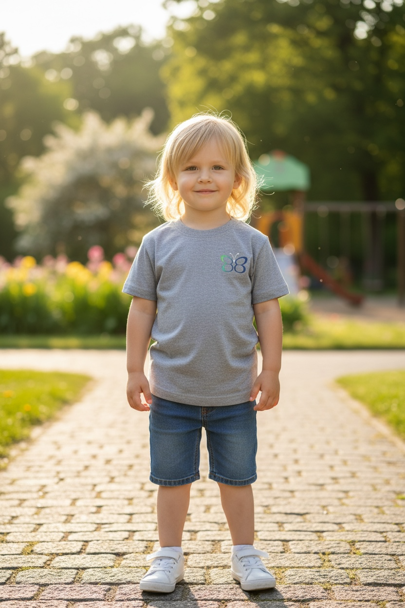 Kids Unisex Luxury 100% Cotton Basic T-shirt 2-6Y