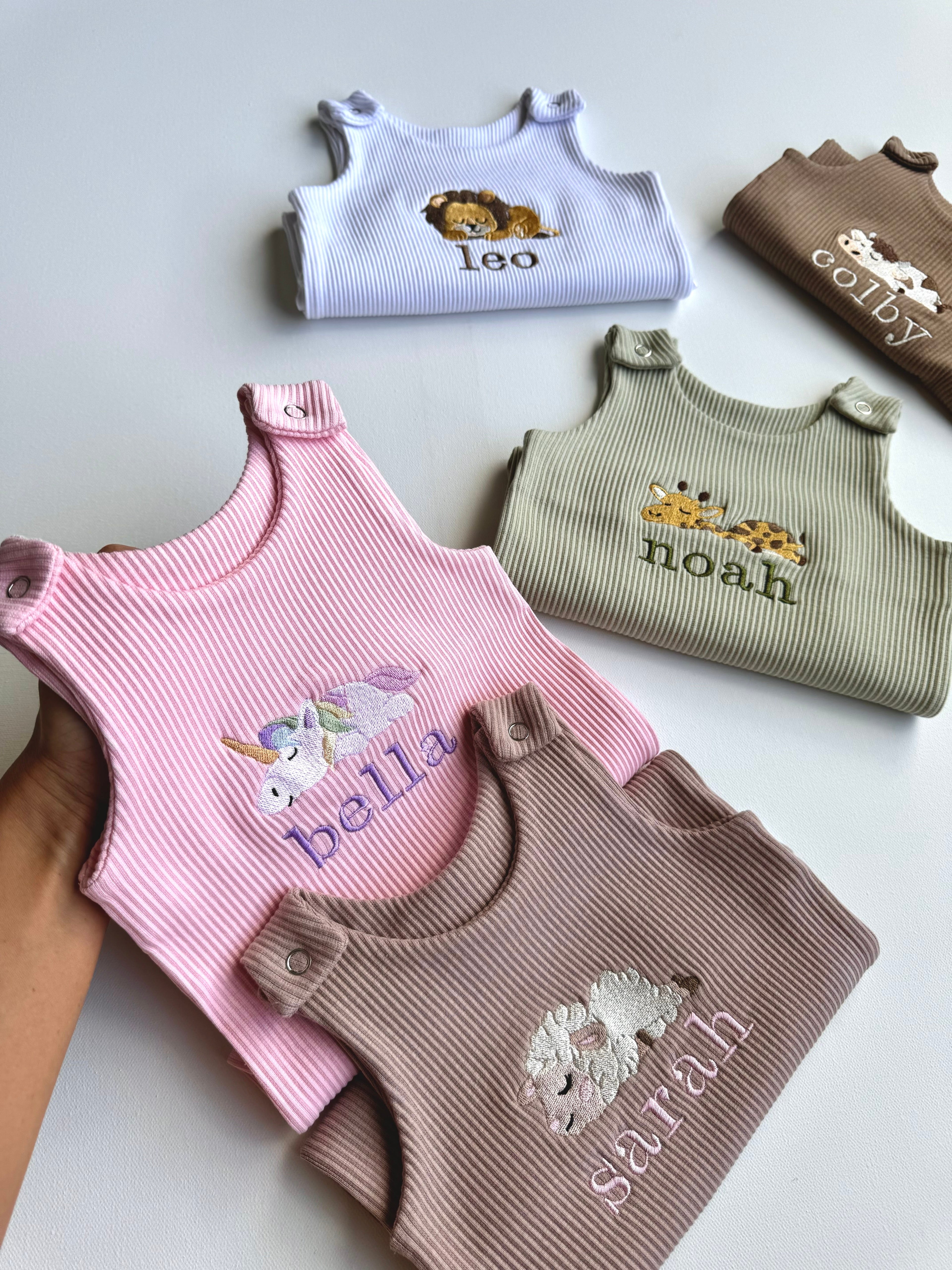 Animal Theme Personalised Dungarees