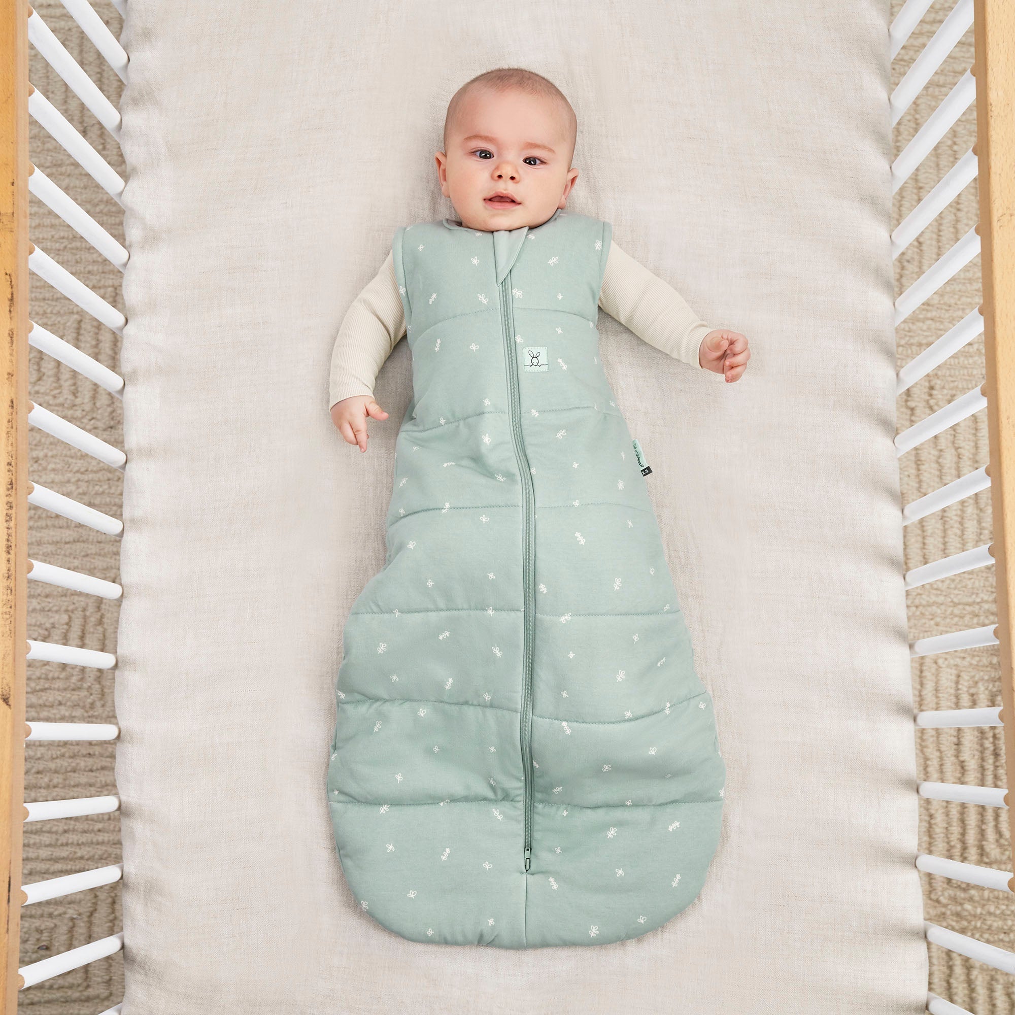 ergoPouch - Organic Winter Jersey Sleeping Bag - Sage 2.5 TOG
