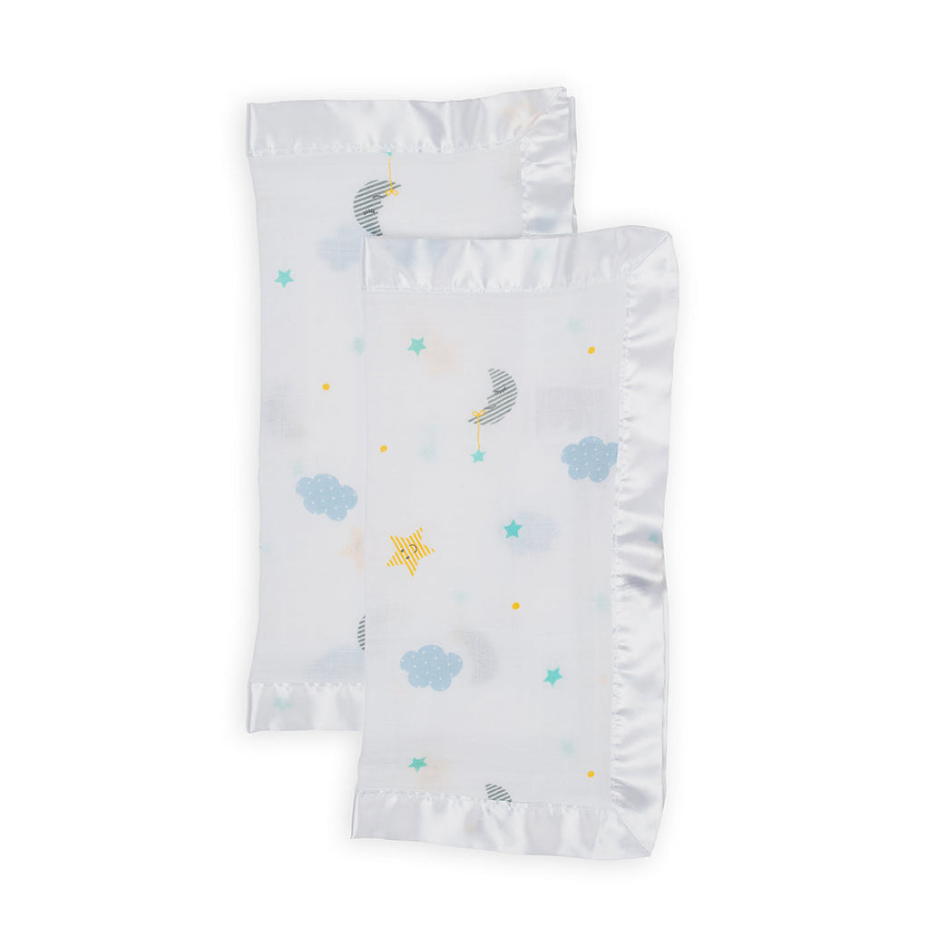 Lulujo - 2 Pack Muslin Security Comforter Blanket - Dreamland