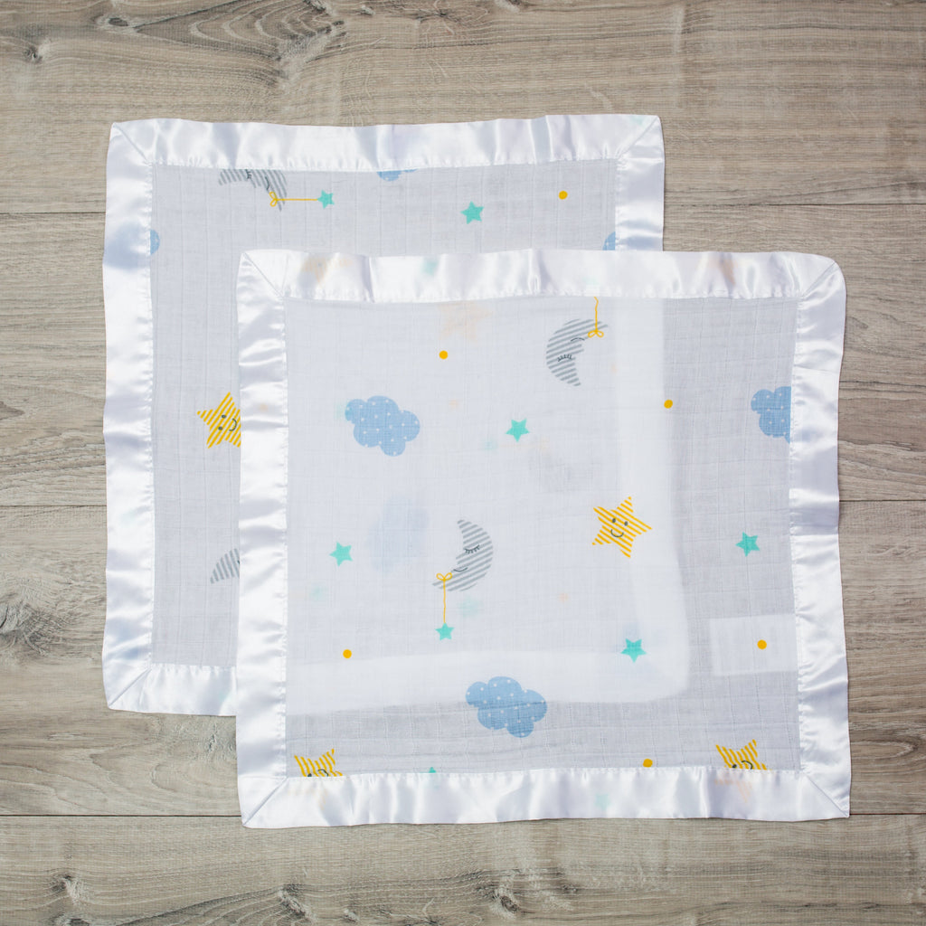 Lulujo - 2 Pack Muslin Security Comforter Blanket - Dreamland