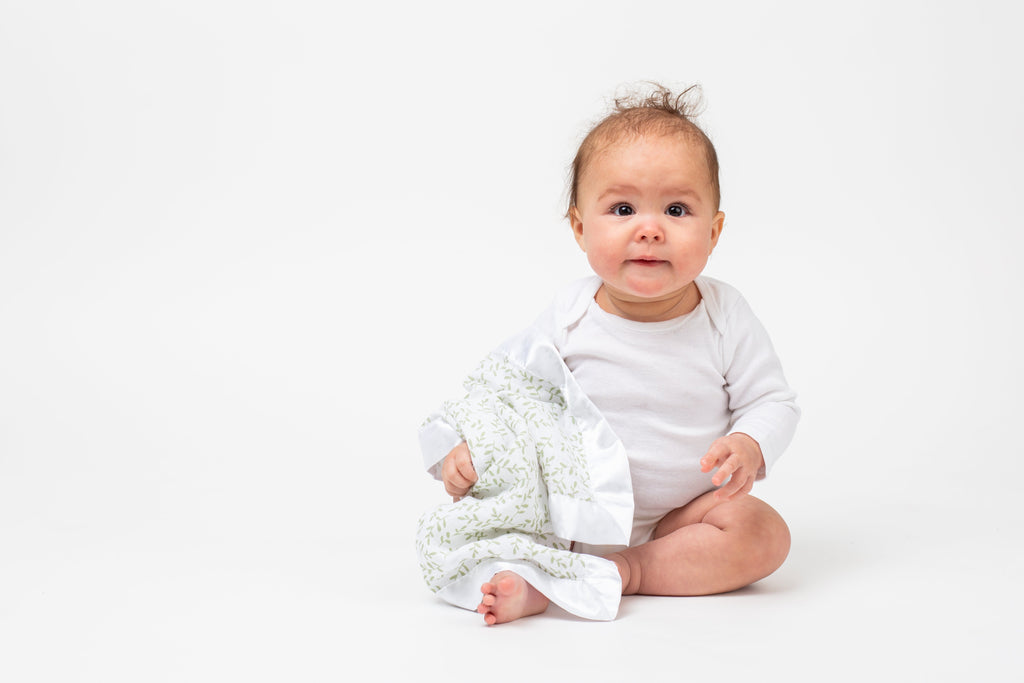 Lulujo - 2 Pack Muslin Security Comforter Blanket - Greenery