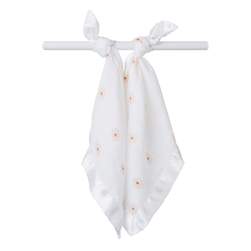 Lulujo - 2 Pack Muslin Security Comforter Blanket - Daisies