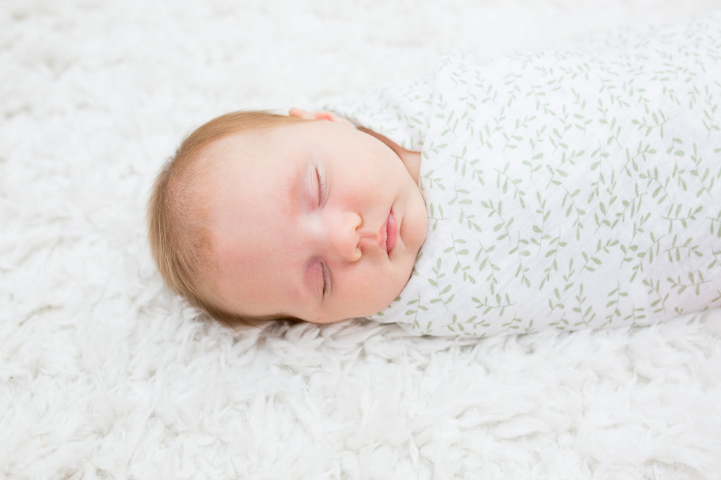 Lulujo - 2 Pack Cotton Swaddles - Daisy / Greenery (100cm x100cm)