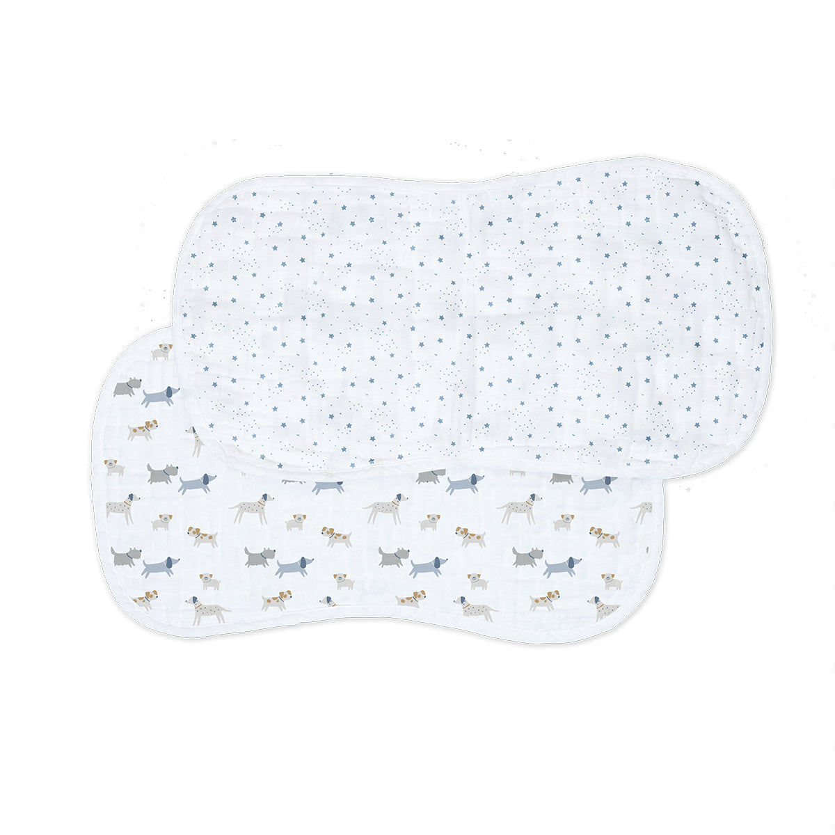 Lulujo - 2 Pack Muslin Winding Cloth - Puppy Dog & Star