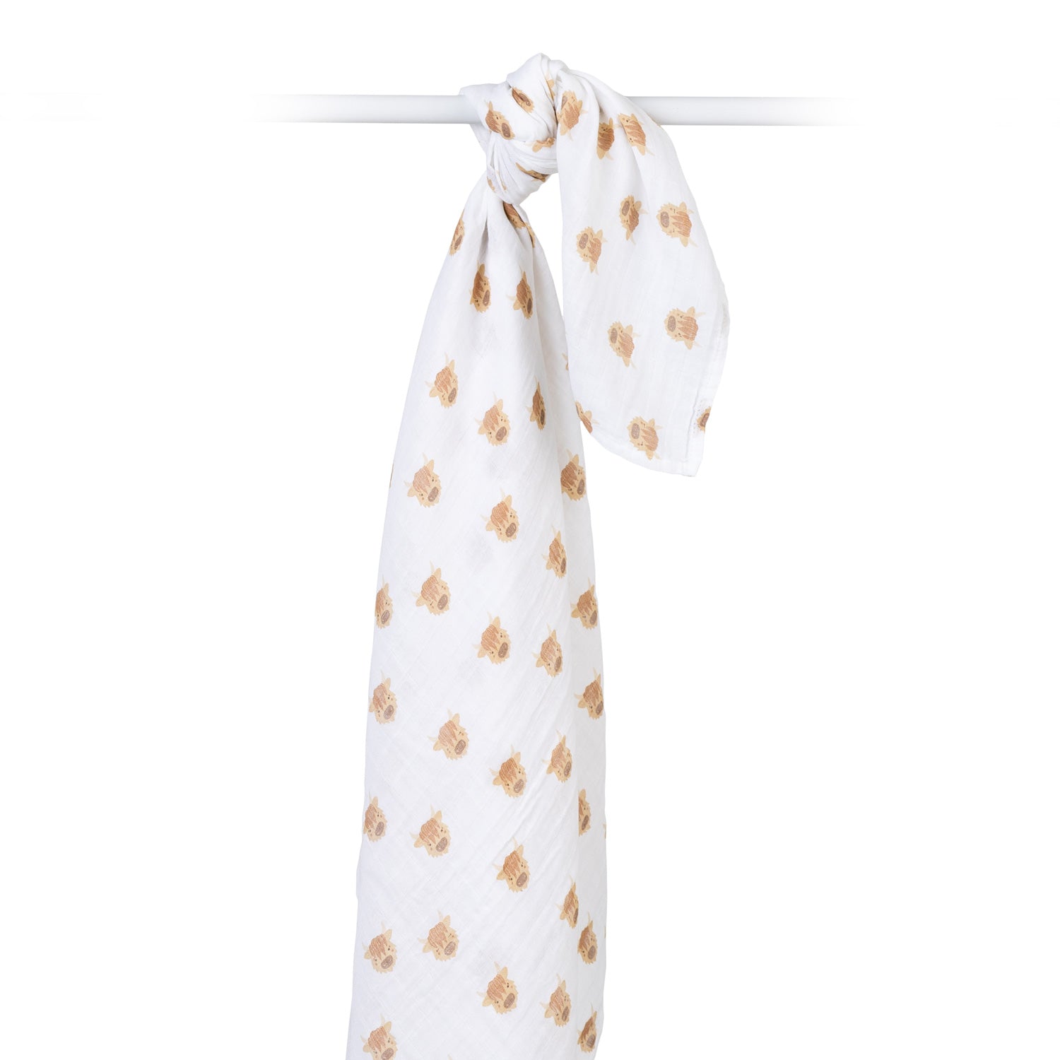 Lulujo - Muslin Swaddle - Highland Cows (100cm x 100cm)