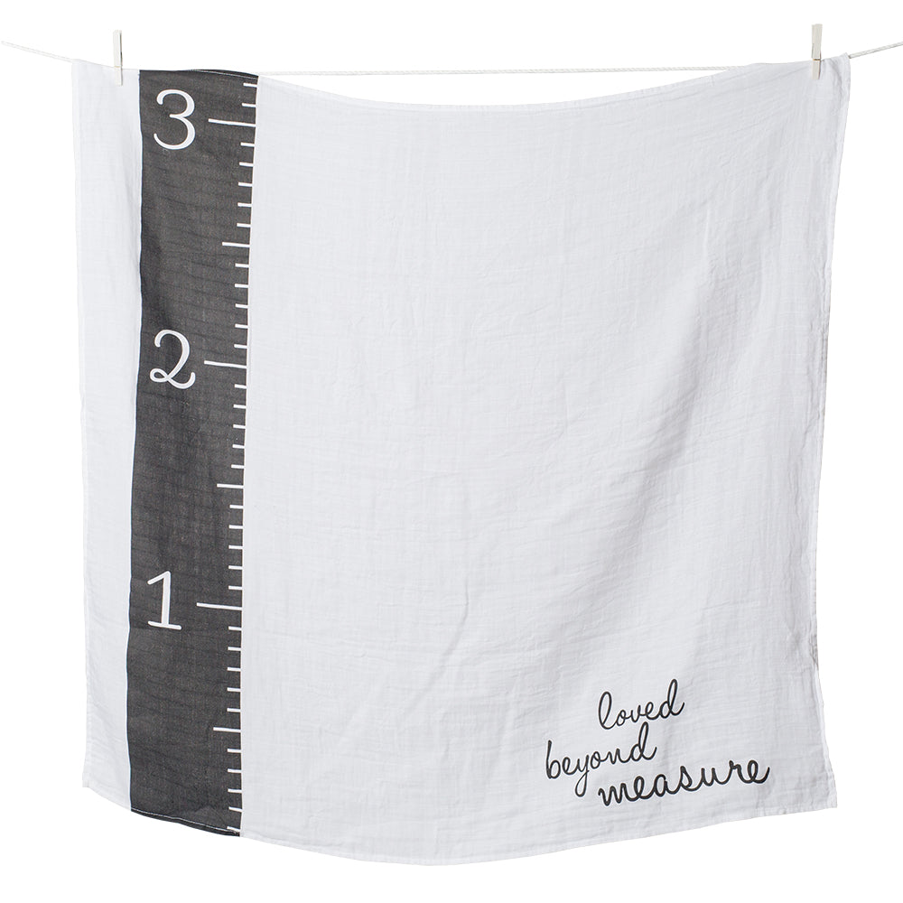 Lulujo - Single Cotton Swaddle & Cards Gift Set- Loved Beyond Measure