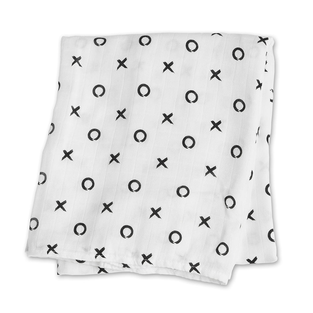 Lulujo - Bamboo Hat and Swaddle Blanket Gift Set - Hugs & Kisses