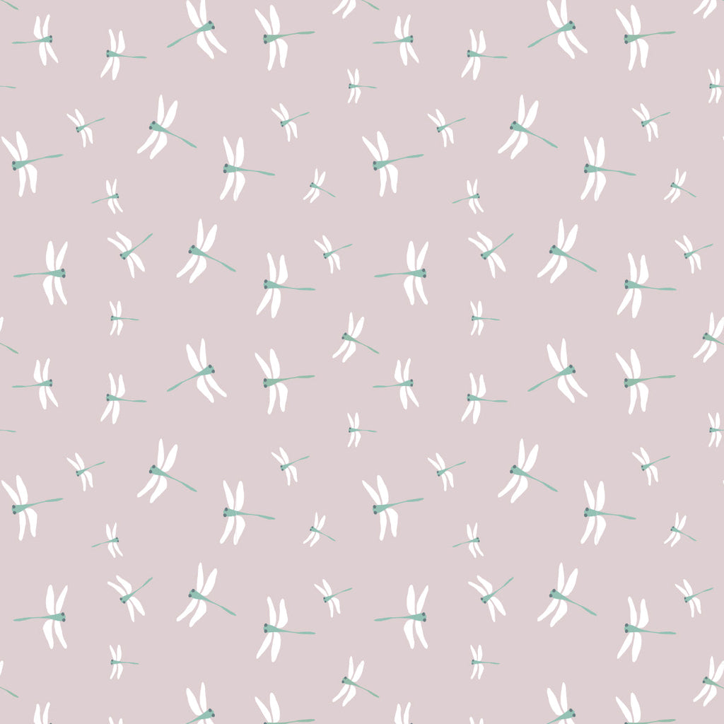 Lulujo - Cotton Fitted Cot  Sheet - Dragonflies (135cm x 70cm)