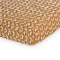 Lulujo - Cotton Fitted Cot  Sheet - Mudcloth (135cm x 70cm)