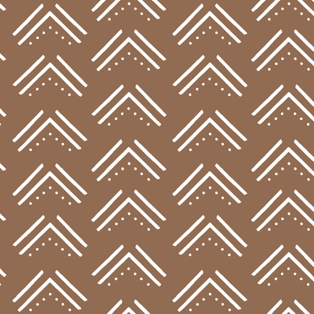 Lulujo - Cotton Fitted Crib Sheet - Mudcloth (81cm x 43cm)