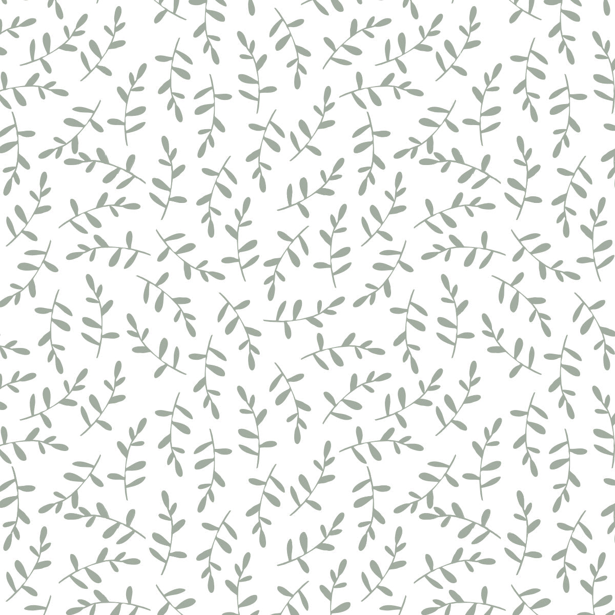 Lulujo - Cotton Fitted Crib Sheet - Greenery (81cm x 43cm)