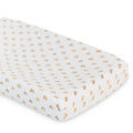 Lulujo - Cotton Fitted Crib Sheet - Rainbows (81cm x 43cm)