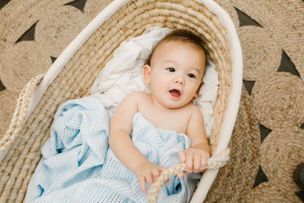 Lulujo - Cellular Blanket - Blue