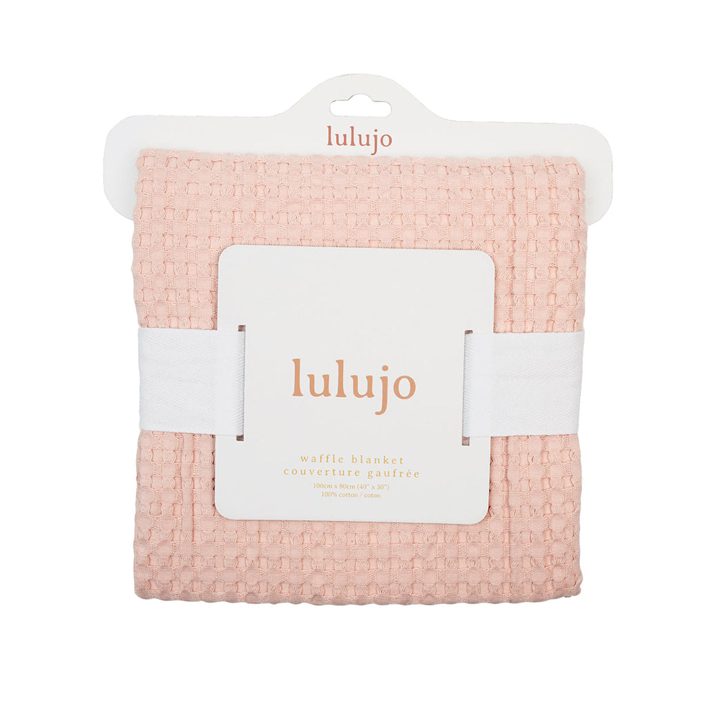 Lulujo -  Waffle Blanket - Pink Ballet Slipper