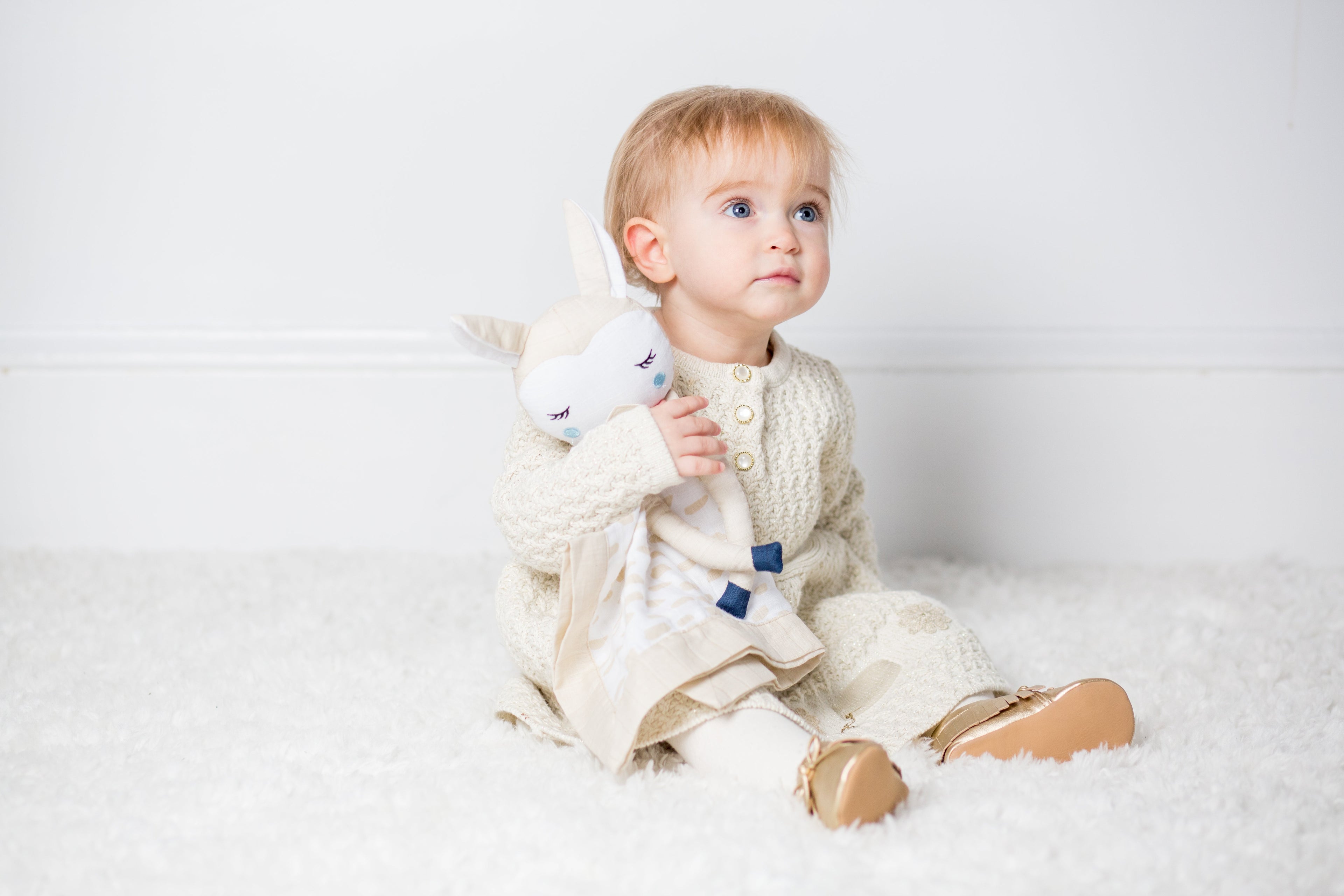 Lulujo - Cotton Muslin Lovie - Llama