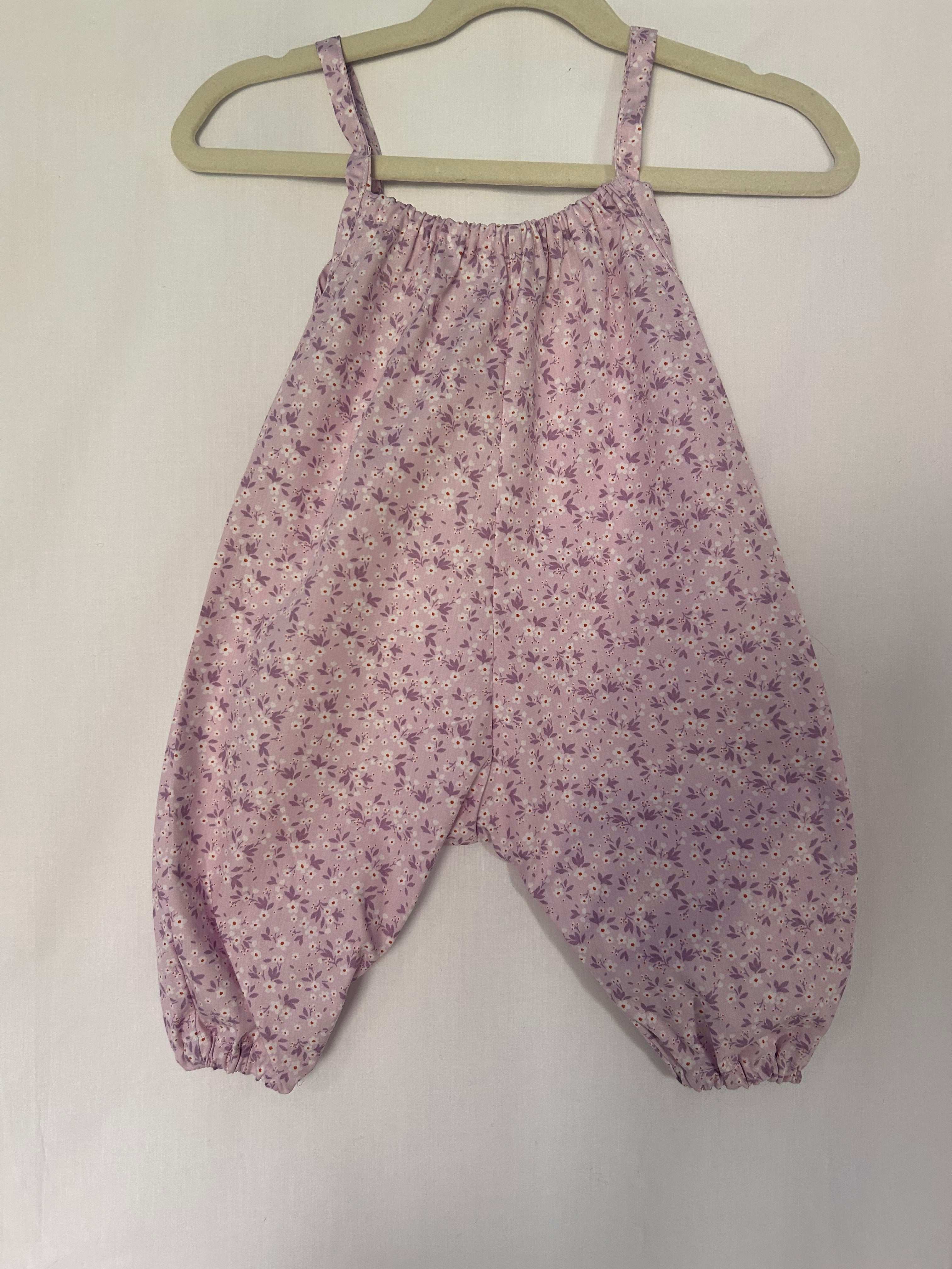 Lilac Floral Cotton Romper