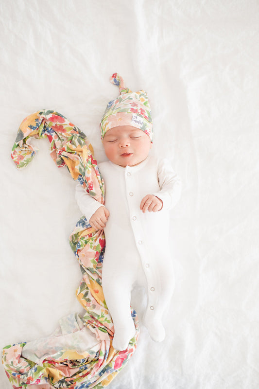 Copper Pearl Knitted Swaddle Blanket Lark