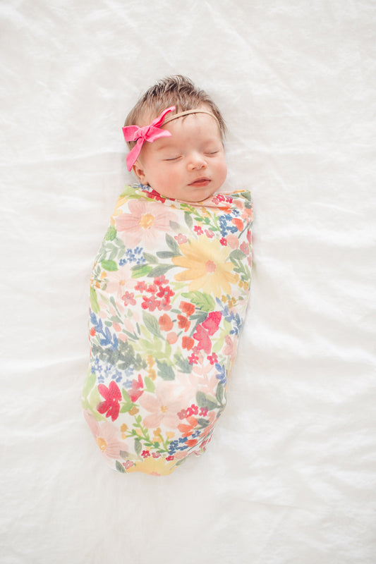 Copper Pearl Knitted Swaddle Blanket Lark
