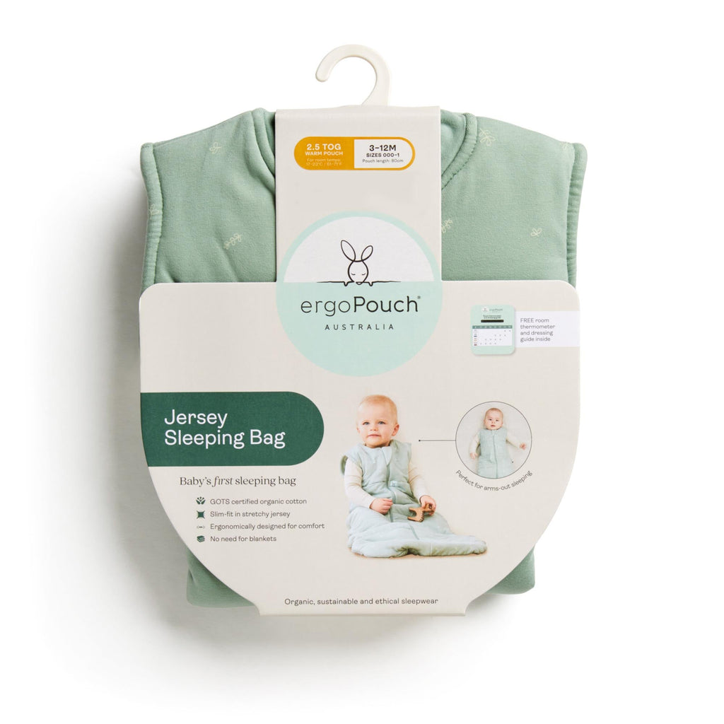 ergoPouch - Organic Winter Jersey Sleeping Bag - Daisy 2.5 TOG