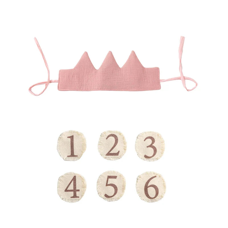 Baby Birthday Crown Set with Wand & Banner - Ages 1-6 Party Props