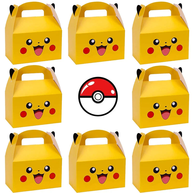Pikachu Party Gift Bags 12/24 Pack – Pokemon Birthday Favor Boxes