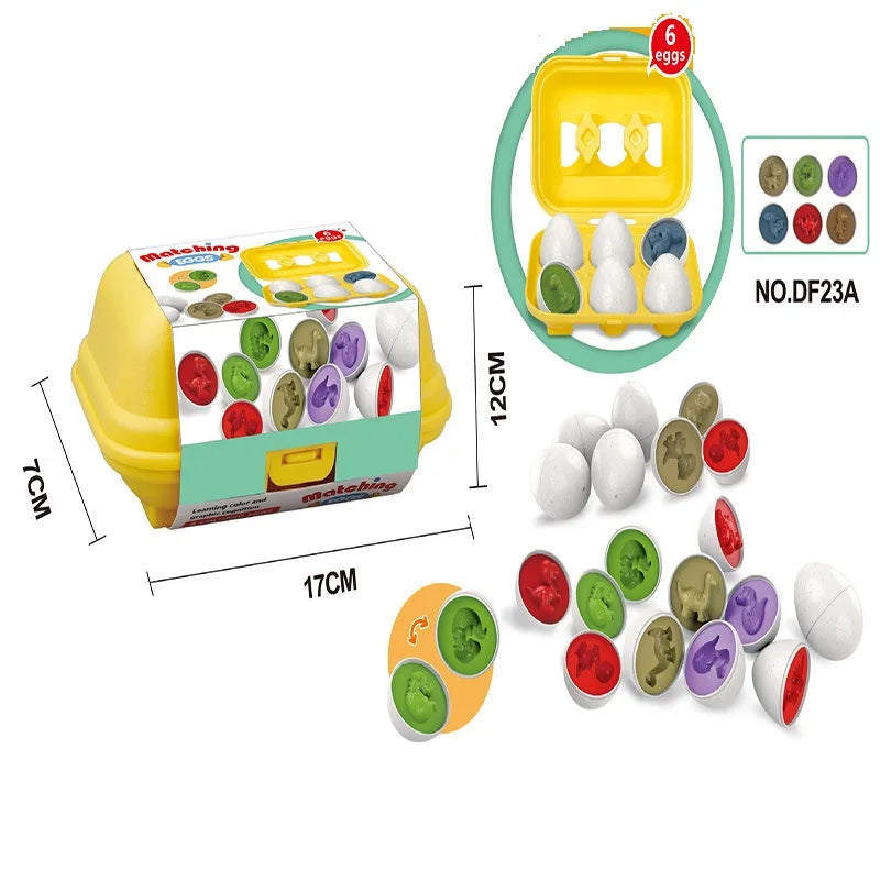 Chickamic Matching Eggs – Montessori Shape Sorter & Educational Easter Set