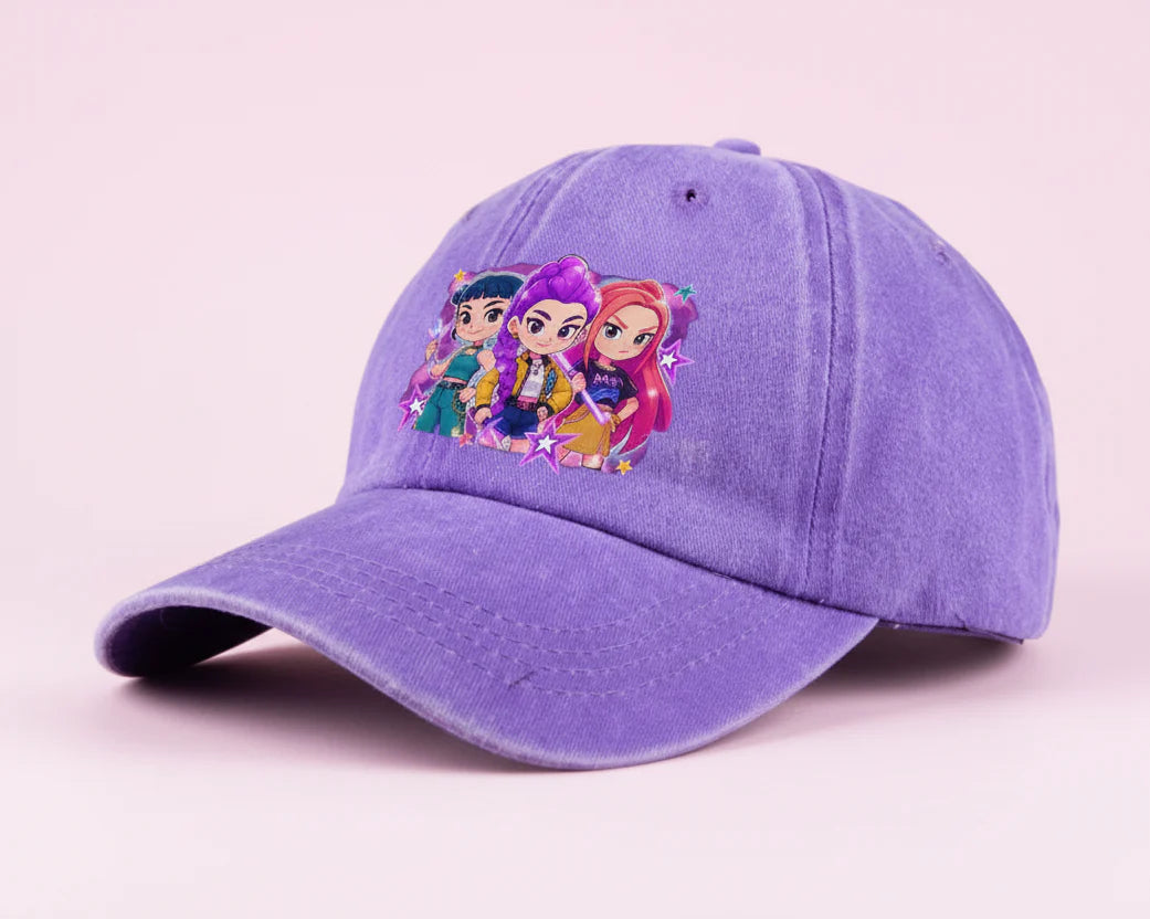 KPop Demon Hunters Retro Washed Baseball Cap
