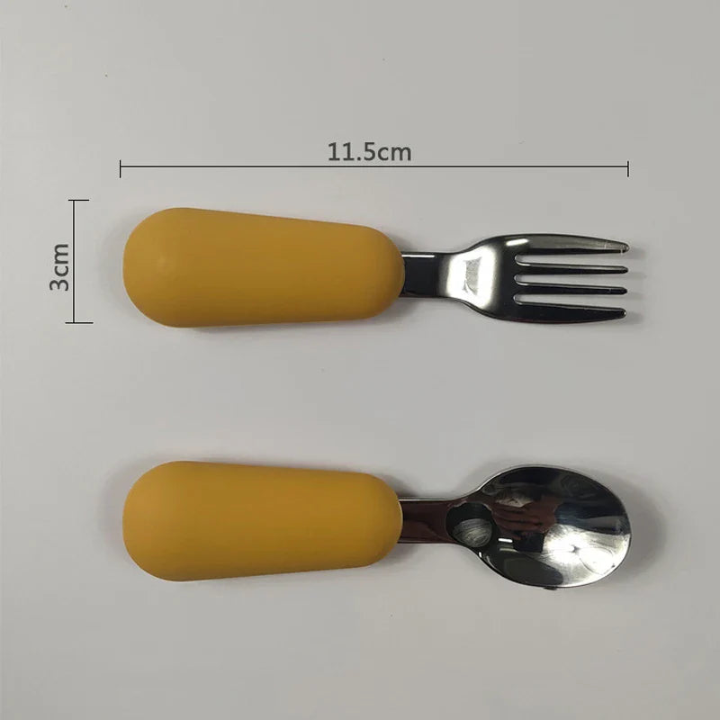 Symilo Baby Feeding Set – Stainless Steel Spoon & Fork