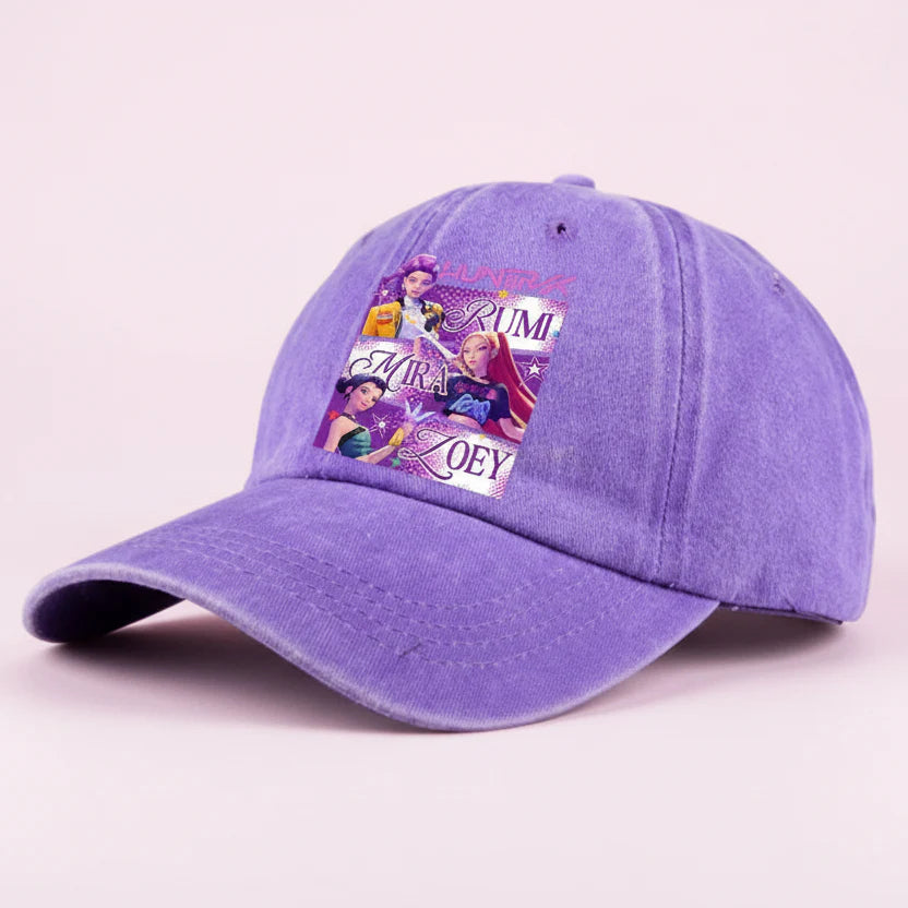 KPop Demon Hunters Retro Washed Baseball Cap