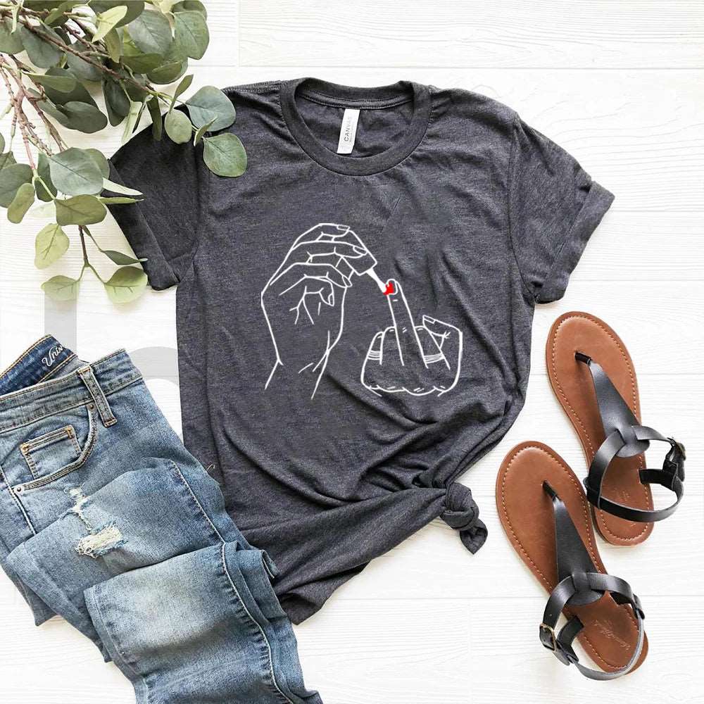 Not Sorry Feminist Middle Finger T Shirt