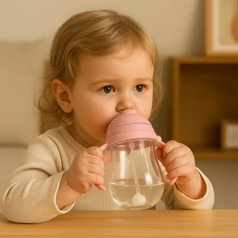 Sluba Baby Water Bottle – Portable Straw Training Cup with Handle (300ml)