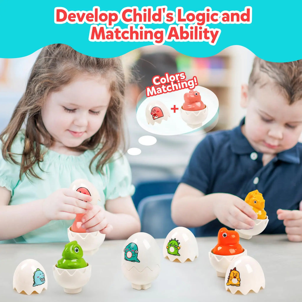 Chickamic Matching Eggs – Montessori Shape Sorter & Educational Easter Set